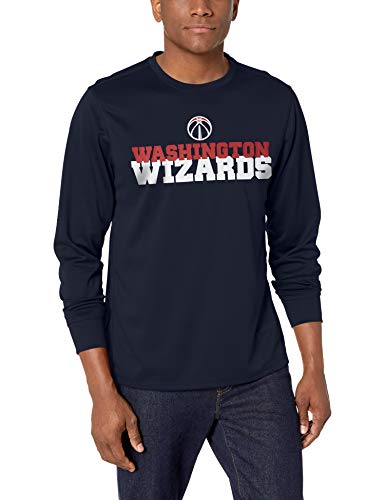 OTS NBA Washington Wizards Men's Poly Dot Long Sleeve Tee, Piled, Large