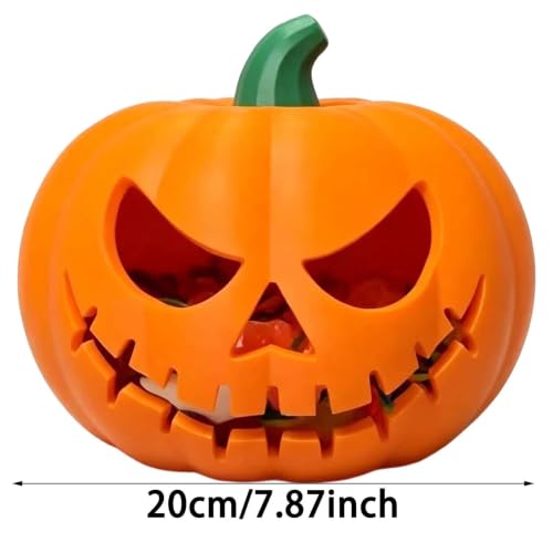 Pumpkin Shaped with Ghost Face Hollow Halloween Candy Bowl for Decorating - image 2