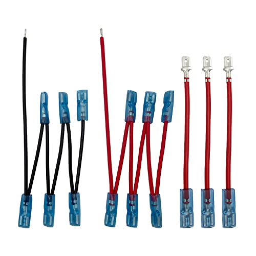 Image of 3 Way Rocker Swicth Panel 5 Pin Rocker Switch Jumper Wire Set with Male Spade and Female Connectors fot Automotive Polaris Ranger RZR ATV Console Switch Install Waterproof