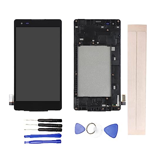 JayTong LCD Display & Replacement Touch Screen Digitizer Assembly with Free Tools for L-G Tribute HD LS676 / K6 X Style K200 L53BG L56VL Black with Frame