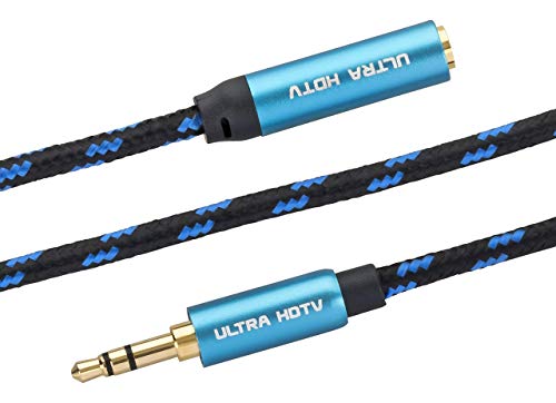 Ultra HDTV Premium – 5m Cable de extensión Audio estéreo Jack, Conector Macho de 3,5mm a Hembra de 3,5mm