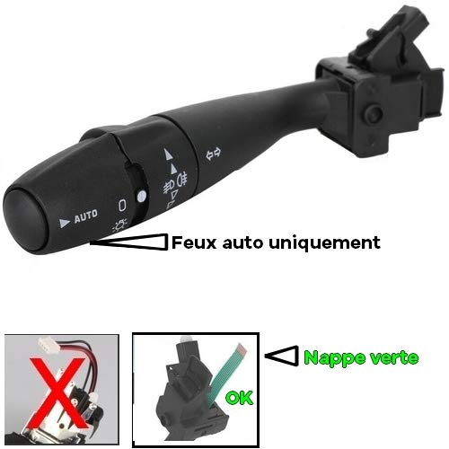 Commodo Feux Phares Clignotants Et Klaxon MangWany - Parfait Pour Peugeot 205 Et 309 1987-1998 - Installation Directe
