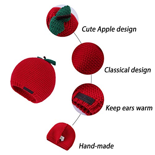LANGZHEN Winter Warm Knitted Baby Hats for Girls Pom Pom Kid Toddler Boys Beanies Cap with Fleece Lining4