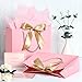 JMANNI Gift Bag, 1PCS Gift Bags Large with Ribbon and 1 Greeting Cards 2 Tissue Paper, Portable Paper Gift Bag with Handles, Birthday Gift Bags, Valentine's Day, Present Bags for Christmas Wedding Party Mothers Day