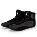 Willsky Botas De Boxeo, Lucha Adultos Unisex Zapatos De Entrenamiento De Combate De Peso Ligero Y Transpirable Suela De Goma Zapatos De Artes Marciales,Negro,41