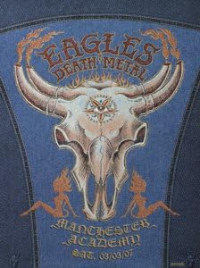 Eagles of Death Metal Manchester 03/03/07 Denim Limited Edition Silk Screen Print Music Poster by Emek Original Signed Featuring: Eagles Of Death Metal