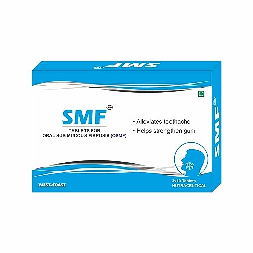 West-Coast SMF Tablets | With Curcuma Longa & Piper Nigrum Extracts | Supports Oral Sub Mucous Fibrosis, Gum Inflammation & Mucosal Health | Natural Anti-Inflammatory Formula 3x10 Tablets
