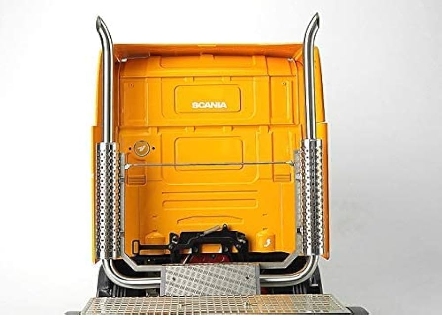 タミヤ14分1トレーラー煙突マフラー タミヤ1/14 アルミ横出し煙突マフラー