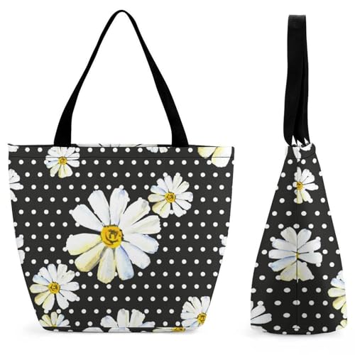 Sac de shopping Marguerite grand sac à bandoulière femme idéal pour le voyage