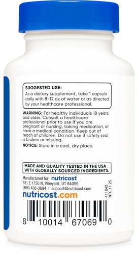 Image of Nutricost Tudca 500mg, 30 Capsules (Tauroursodeoxycholic Acid) Gluten Free | Premium Quality, GMO-Free