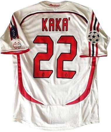 Kaka Retro Jersey CAMISTE Match Detail Champion League ATHES 2007 Full UCL. Patch White Color