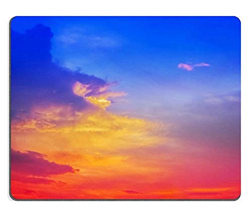 Natural Rubber Mouse Pad Colorful Sunset with multiple colors of sunlight glow33