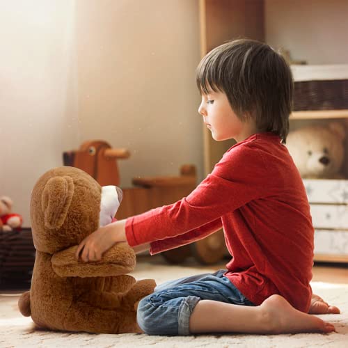 Vyusit Plush Teddy Bear Stuffed Animal, 9.84 Inch Teddy Bear With Red Heart, I Love You! Cute Soft Plush Toys For Valentine's Day Wedding Birthday Party #TOP5