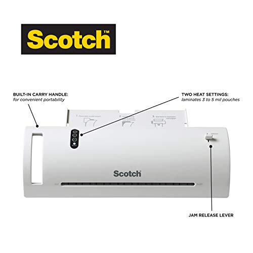 Scotch Thermal Laminator Machine, 5 Minute Warm-up, 9" Input, for Laminating Sheets Up to 5-Mil Thick - image 3