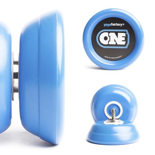 YOYO FACTORY ONE Yo Yo – Beginner Professional Yo-Yo for Kids & Adults | Responsive Trick YoYo for Learning, Practice & Fun - Blue