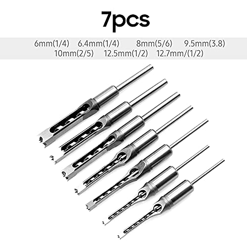 Wemay 7 peças de broca de furo quadrado para madeira Furo de madeira serra entalhador de talhadeira