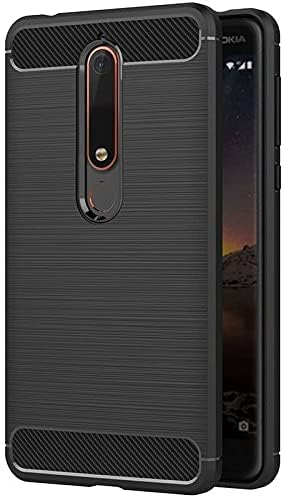 Image of Hybrid Carbon Fiber Back Case for Nokia 6.1 / Nokia 6 2018 (Black)
