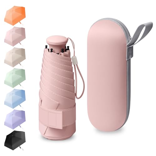 BEKKLPOU Mini Parapluie Pliant, Parapluie Anti Uv, Petit Parapluie, Léger Et Compact, Facile à...