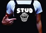 Dabbledown Stud Muffin, Manly Apron, Funny BBQ Apron for Men, Men’s Apron for Grilling Gifts for Men, Grilling Apron