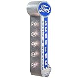 Ford Parts Service Garage - Reproduction Vintage Advertising Sign - Battery Powered LED Lights, Double Sided Metal Wall Mounted - 25 x 9 x 4 inches