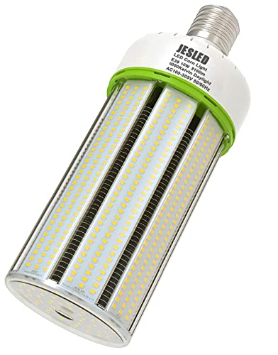 JESLED LED Corn Bulb, E39 Mogul Base, 8100 Lumens, 6000K Daylight Commercial Grade 60W Corn Bulb, Suitable for Large Area Lighting in Garage Warehouse Industrial Mining Mall