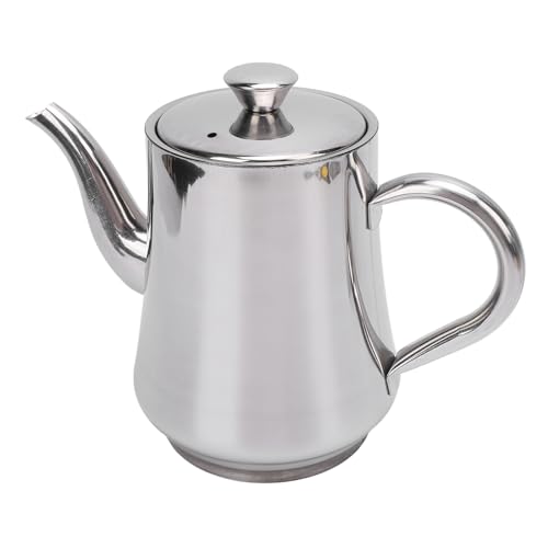 OEBUAFI Recipiente para Grasa de Tocino, Lata de Almacenamiento de Aceite de Acero Inoxidable con Colador y Tapa a Prueba de Polvo para Filtrar, Almacenar Aceite para Freír y Grasa para (48 onzas)