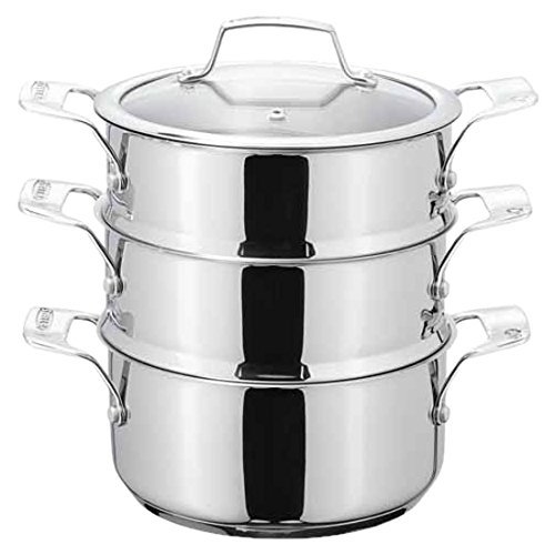 Preisvergleich Produktbild Stellar DREI stöckiger Dampfgarer Set, Silber, 18 cm