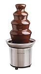 Nostalgia CFF986 32-Ounce Stainless Steel Chocolate Fondue Fountain, 2-Pound Capacity, Easy to Assemble 4 Tiers, Perfect for Nacho Cheese, BBQ Sauce, Ranch, Liqueurs