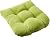 Pillow Perfect Pompeii Solid Indoor/Outdoor Wicker Patio Seat Cushion Reversible, Weather and Fade Resistant, Round Corner - 19" x 19", Green, 2 Count