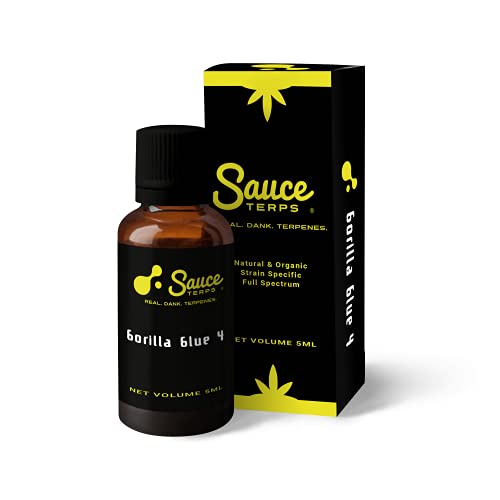 Sauce Terpenes 100% Pure Gorilla Glue 4 Sauce Terpene Profiles with Hybrid Strain for Great Flavor and Aroma, Dank and Loud, 5ml