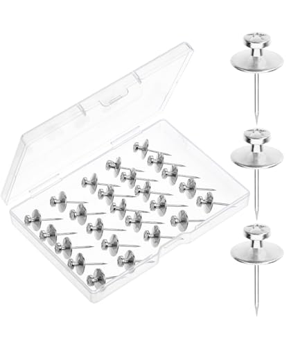 Image of Mr. Pen- Double Headed Picture Hanging Nails, 25 Pack, Silver | Picture Nails, Tacks for Wall, Pins for Hanging, Thumb Tacks, Picture Hangers