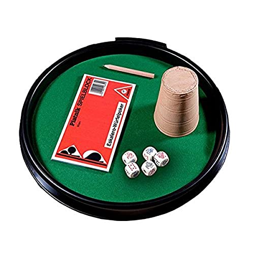 Piatnik 2967 - Würfeltablett Pokerwürfel, Weiß/Schwarz