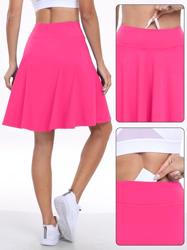 Image of ANRABESS Knee Length Skorts Skirts for Women 2026 Summer High Waisted Golf Tennis Skirt Casual Travel Built-in Shorts Clothes