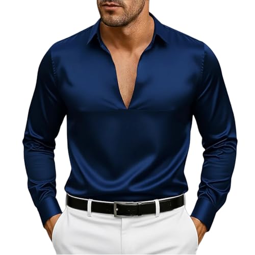 Chemise soie brillante homme ajustée contre les looks ternes