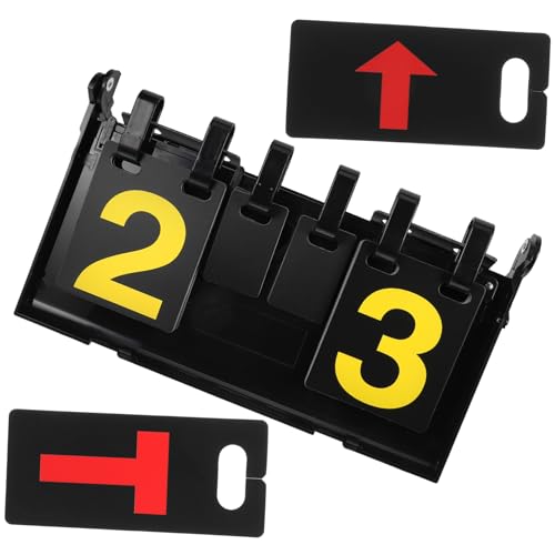 Mikikit Portable Digital Scoreboard for Sports Basketball Score Book Flip Chart Scoreboard PVC Waterproof
