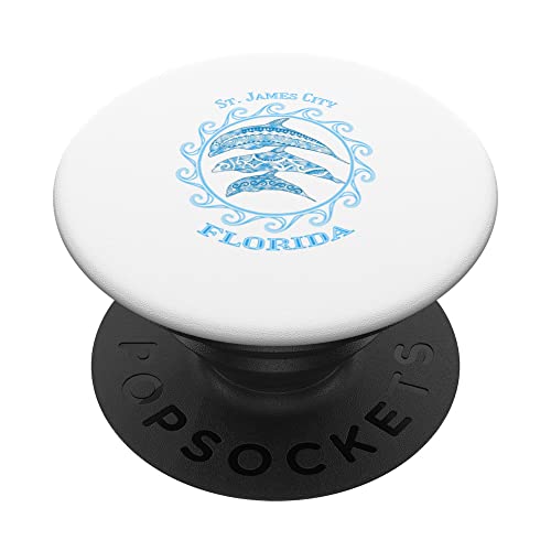 St. James City Florida Tribal Delfines Océanos Animales PopSockets PopGrip Intercambiable