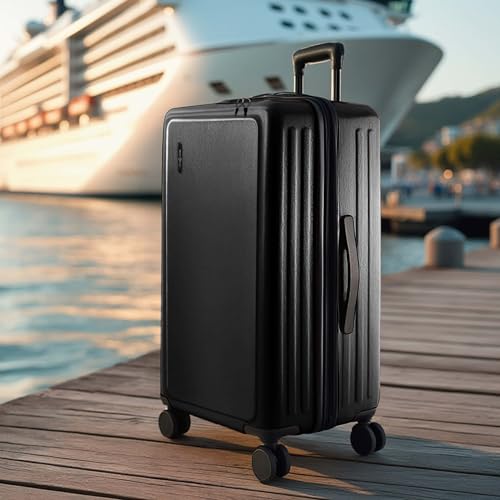 Image of 28 Inch Luggage with Spinner Wheels, Hard Shell Suitcase with TSA Locks for Luggage, Travel Large Suitcase, Expandable Hard Shell Suitcases, Black