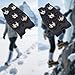 SunsoilGiant Ice Crampons with, Lightweight and Universal, for Mountaineering, Camping and Fishing, Black
