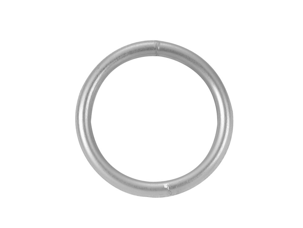 Campbell 6052814 Carbon Steel Closed Welded Ring, Bright Finish, 1/2