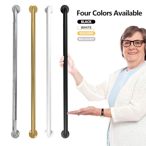 Barre d'appui de douche handicapé 100cm en acier inoxydable antidérapant x2 - 6