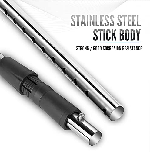 Image of iwalk Alumunium Foldable and Adjustable Walking Stick (Silver)