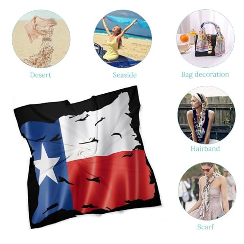 Theme Womens Square Silk Head Scarf,Stylish Patriotic Pattern Neck Scarf Hair Scarves for Sleeping at Nigh 27"-134