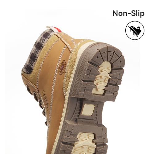 Image of ANJOUFEMME Outdoor Hiking Boots for Women Waterproof - Womens Ankle Boots Lightweight Snow Winter Boots for Trekking Walking