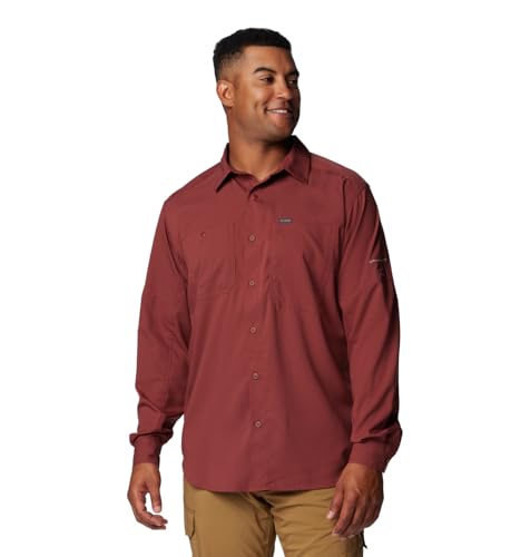 Image of Columbia Men Polyester Loose Omni-Shade Ridge Utility Lite Hiking and Trekking Long Sleeve Shirt