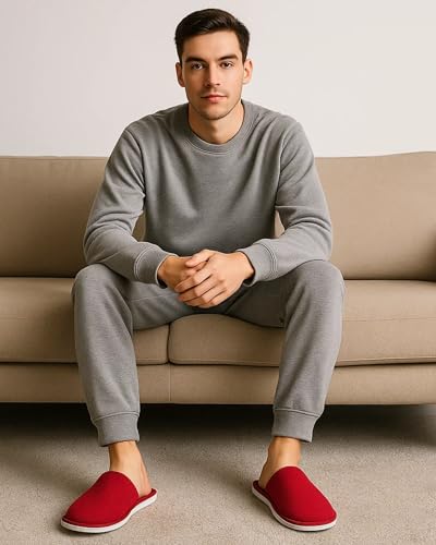 Image of Travelkhushi Soft Bedroom Slippers for Men & Women | Cozy Anti-Skid Indoor Home Footwear | Warm Winter Cushioned Sole | Unisex Gift Slippers