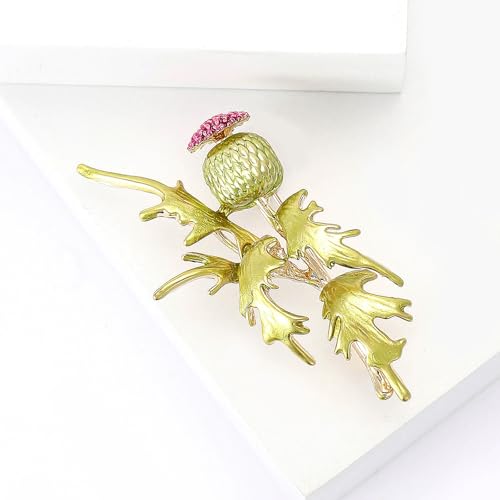 Image of Rhinestone Flower Brooches for Women Enamel Floral Brooch Lapel Pins for Mom Wife Elegant Dress Accessories Mother's Day Jewelry Gifts