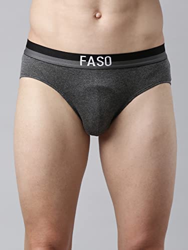 Image of FASO Men's Cotton Briefs | Ultra-Soft Durable Waistband | Modern Square Cut Fit | Tagless & Label-Free Comfort