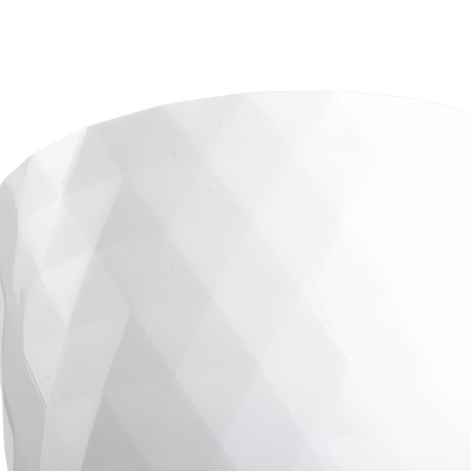 B2C Flowerpot Round Plastic plant pot Crystal Modern Decorative Small Medium Large 7 sizes 9 coolours (White, 12 cm) - 4