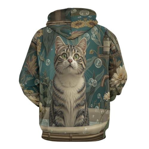 Sweat à capuche chaton mignon 3D : le pull confortable avec poches idéal - 4
