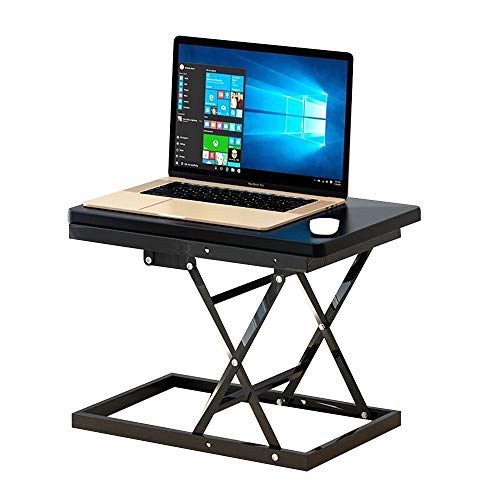Ergonomie Bureau Mobile Debout Poste de Travail réglable en Hauteur Poste de Travail Pliable Support for Ordinateur Portable Type Debout Table élévatrice